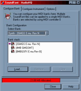 Configure Bank Window