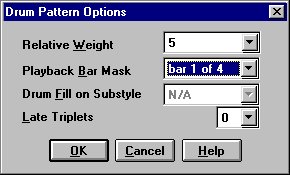 Drum Pattern Options