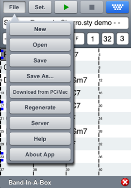 File menu - Download from PC / Mac