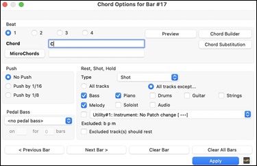 Chord Options