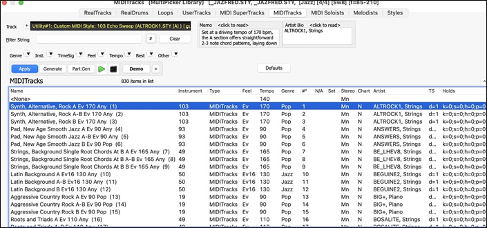 MultiPicker -  Custom MIDI Tracks