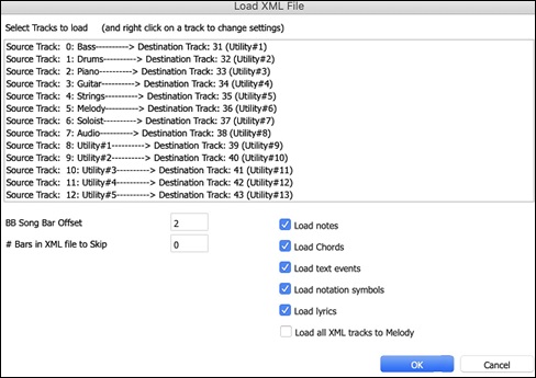 Load XML File dialog