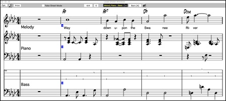 Lead Sheet window 