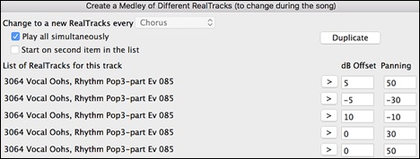 Create a Medley of Different RealTracks