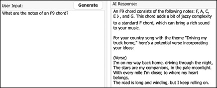 AI Lyrics window - Custom
