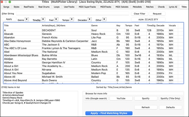 MultiPicker Library - Titles