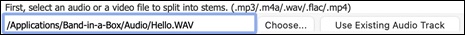 Stem Splitter - Select a file