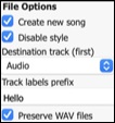 Stem Splitter - File Options