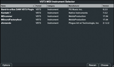 VST3 plugin window