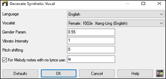 Generate Synthetic Vocal dialog