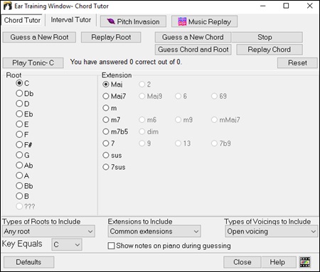 Ear Training Tutor - Chord Tutor