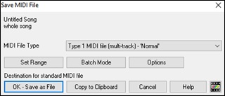 Save MIDI file dialog