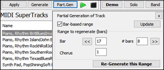 MIDI SuperTracks Picker (floating) -  Partial Generation panel