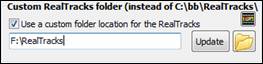 custom ReaTtracks folder