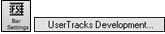 Bar Settings toolbar button and UserTracks Development button