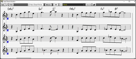 Lead Sheet window