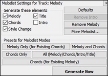 Melodist Picker (floating) - Settings panel