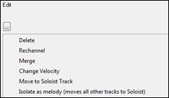 Sequencer Window - Edit button menu