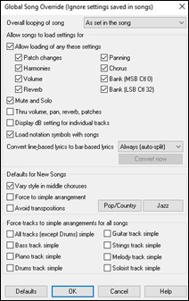 Global Song Override