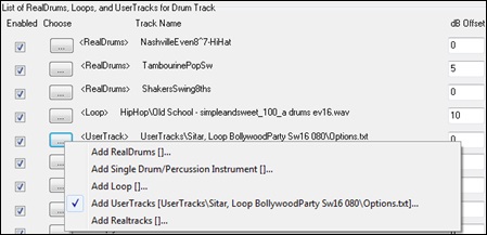 Create Multi-Drums - [...] button menu